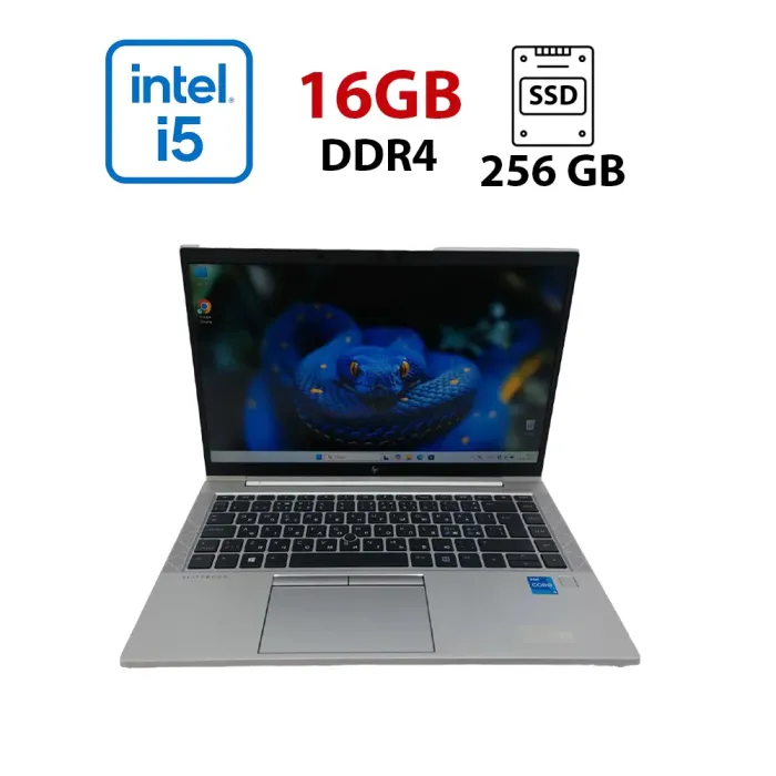 Ультрабук HP ProBook 840 G8 / 14" (1920x1080) IPS / Intel Core i5-1135G7 (4 (8) ядра по 2.4 - 4.2 GHz) / 16 GB DDR4 / 256 GB SSD / Intel Iris Xe Graphics / WebCam б/в - зображення 1