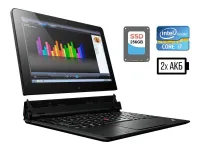 Нетбук-трансформер Lenovo ThinkPad Helix 36984SU / 11.6" (1920x1080) IPS Touch / Intel Core i7-3667U (2 (4) ядра по 2.0 - 3.2 GHz) / 8 GB DDR3 / 256 GB SSD / Intel HD Graphics 4000 / WebCam / miniDP / Дві АКБ б/в