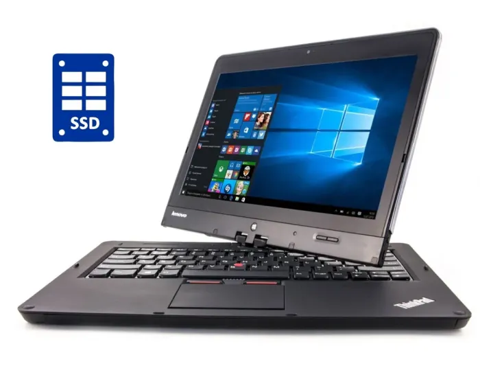 Нетбук-трансформер Б-клас Lenovo ThinkPad Twist S230u / 12.5" (1366x768) IPS Touch / Intel Core i3-3217U (2 (4) ядра по 1.8 GHz) / 4 GB DDR3 / 24 GB SSD + 320 GB HDD / Intel HD Graphics 4000 / WebCam / Win 10 Pro б/в - зображення 1