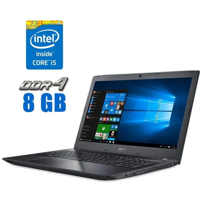 Ноутбук Acer TravelMate P259 / 15.6" (1920x1080) TN / Intel Core i5-7200U (2 (4) ядра по 2.5 - 2.7 GHz) / 8 GB DDR4 / 256 GB SSD / Intel HD Graphics 620 / WebCam б/в - зображення 1