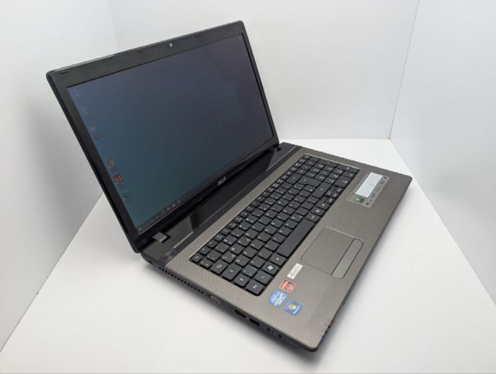 Ноутбук Acer Aspire 7750G / 17.3" (1600x900) TN / Intel Core i5-2450M (2 (4) ядра по 2.5 - 3.1 GHz) / 8 GB DDR3 / 120 GB SSD + 500 GB HDD / AMD Radeon HD 7670M, 1 GB GDDR3, 128-bit / WebCam / DVD-ROM б/в - зображення 6