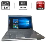 Ноутбук Б-клас HP Pavilion dv6-1120er / 15.6" (1366x768) TN / AMD Turion X2 RM-75 (2 ядра по 2.2 GHz) / 4 GB DDR2 / 180 GB SSD / AMD Radeon HD 4530, 512 MB GDDR3, 64-bit / WebCam / DVD-ROM / АКБ не держит б/в