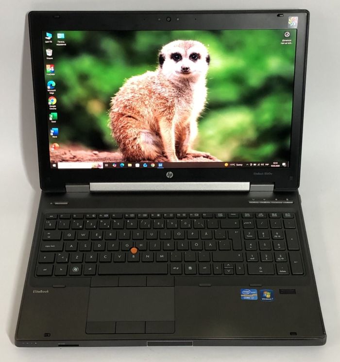 Мобільна робоча станція Б-класу HP EliteBook 8560w / 15.6" (1920x1080) IPS / Intel Core i7-2630QM (4 (8) ядра по 2.0 - 2.9 GHz) / 8 GB DDR3 / 500 GB HDD / nVidia Quadro 2000M, 2 GB DDR3, 128-bit / WebCam / DVD-ROM б/в - зображення 2