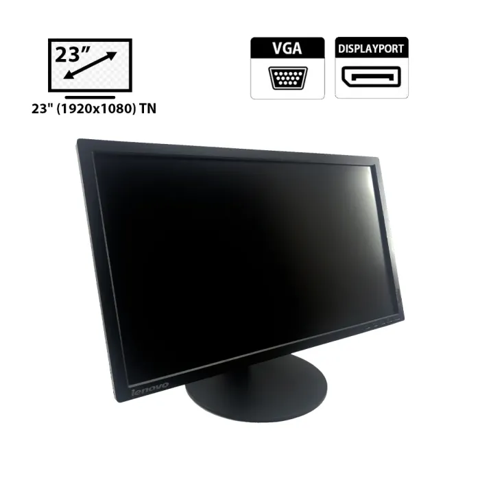 Монітор Lenovo T2324D / 23" (1920x1080) TN WLED / VGA, DP б/в - зображення 1
