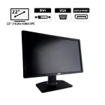 Монітор Dell P2214H / 22" (1920x1080) IPS / DVI, VGA, DisplayPort б/в