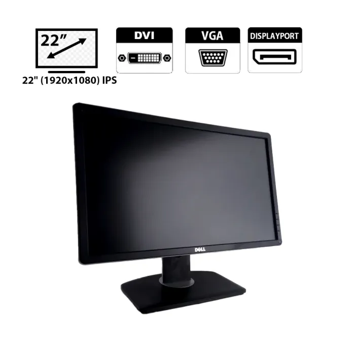 Монітор Dell P2214H / 22" (1920x1080) IPS / DVI, VGA, DisplayPort б/в - зображення 1
