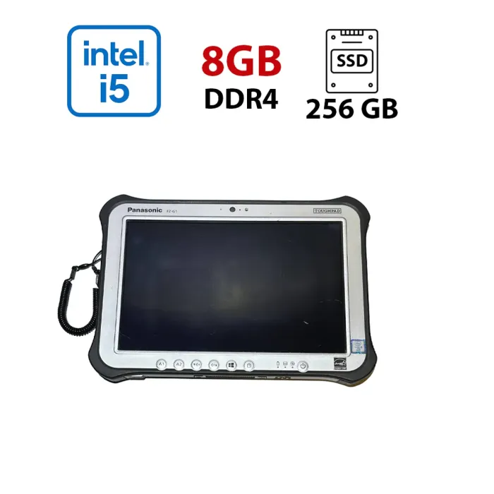 Захищений планшет Panasonic Toughpad FZ-G1 / 10,1" (1920x1200) IPS Touch / Intel Core i5-6300U (2 (4) ядра по 2,4 - 3,0 ГГц) / 8 ГБ DDR3 / 256 ГБ SSD / Intel HD Graphics 520 / WebCam б/в - зображення 1