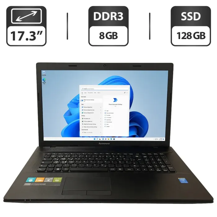 Ноутбук Lenovo Ginkgo 7A1 / 17.3" (1600x900) TN / Intel Pentium 3550M (2 ядра по 2.3 GHz) / 8 GB DDR3 / 128 GB SSD / Intel HD Graphics / WebCam б/в - зображення 1