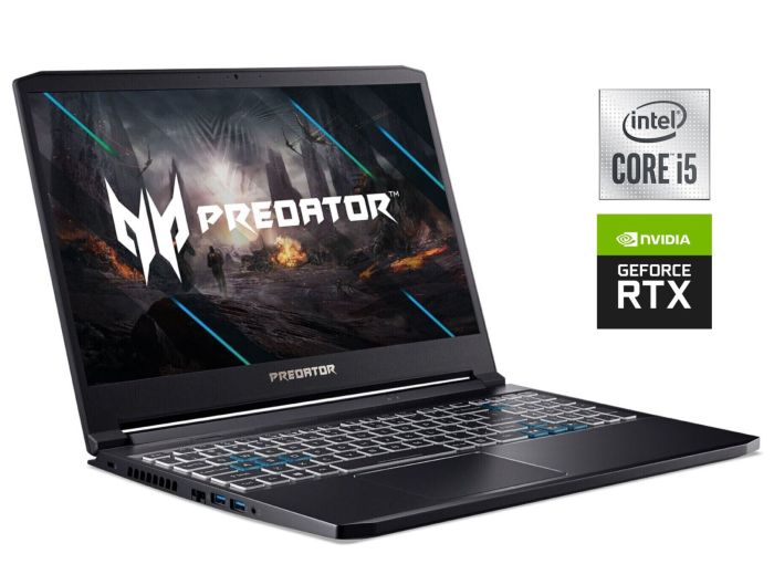 Ігровий ноутбук Б-клас Acer Predator Helios 300 PH315-53 / 15.6" (1920x1080) IPS / Intel Core i5-10300H (4 (8) ядра по 2.5 - 4.5 GHz) / 16 GB DDR4 / 512 GB SSD NVMe / nVidia GeForce RTX 2060, 6 GB GDDR6, 192-bit / WebCam б/в - зображення 1