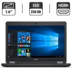 Ноутбук Б-клас Dell Latitude E5450 / 14" (1600x900) TN / Intel Core i5-5300U (2 (4) ядра по 2.3-2.9 GHz) / 8 GB DDR3 / 256 GB SSD /HD Graphics 5500 / WebCam / HDMI б/в