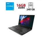 Ноутбук Lenovo ThinkPad T580 / 15.6" (1920x1080) IPS / Intel Core i5-8250U (4 (8) ядра по 1.6 - 3.4 GHz) / 16 GB DDR4 / 240 GB SSD / Intel UHD Graphics 620 / WebCam б/в