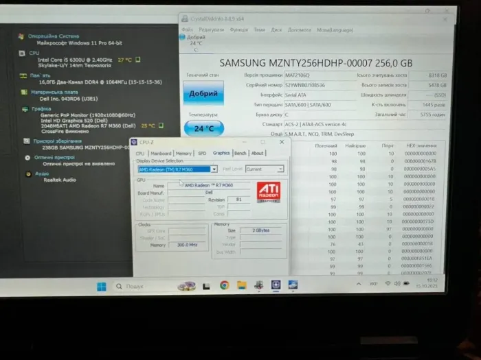 Захищений ноутбук Dell Latitude 14 Rugged 5414 / 14" (1920x1080) IPS Touch / Intel Core i5-6300U (2 (4) ядра по 2,4 - 3,0 ГГц) / 16 ГБ DDR4 / 256 ГБ SSD / AMD Radeon R7 M360, 2 ГБ DDR3, 64-біт / WebCam б/в - зображення 10