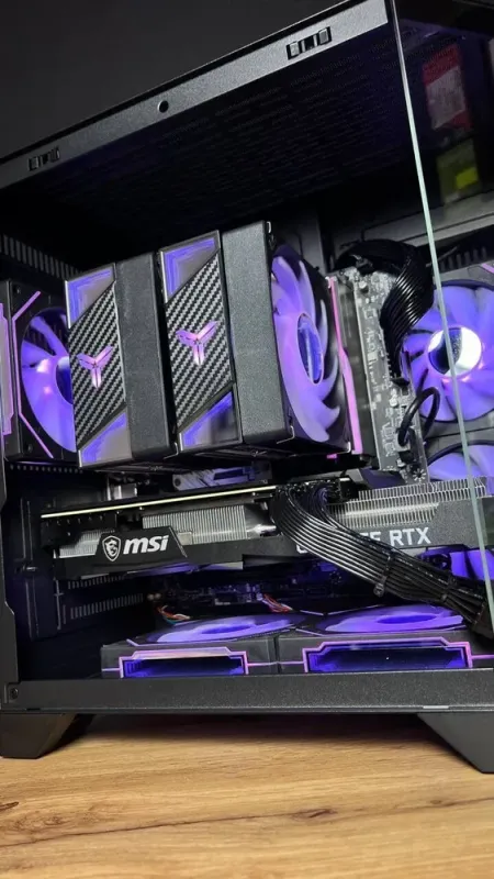 Збірка під замовлення: комп'ютер Qube Crystal ARGB Black Tower / Intel Core i5-14600KF (14 (20) ядер по 2.6 - 5.3 GHz) / 32 GB DDR5 / 1000 GB SSD M.2 / nVidia GeForce RTX 3070, 8 GB GDDR6, 256-bit / 750W б/в - зображення 7