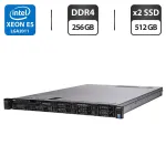 Сервер Dell PowerEdge R430 1U Rack / 2x Intel Xeon E5-2690 v3 (12 (24) ядер по 2.6 - 3.5 GHz) / 256 GB DDR4 / 2x 512 GB SSD / iDRAC8 with Lifecycle Controller / 2x 550W б/в