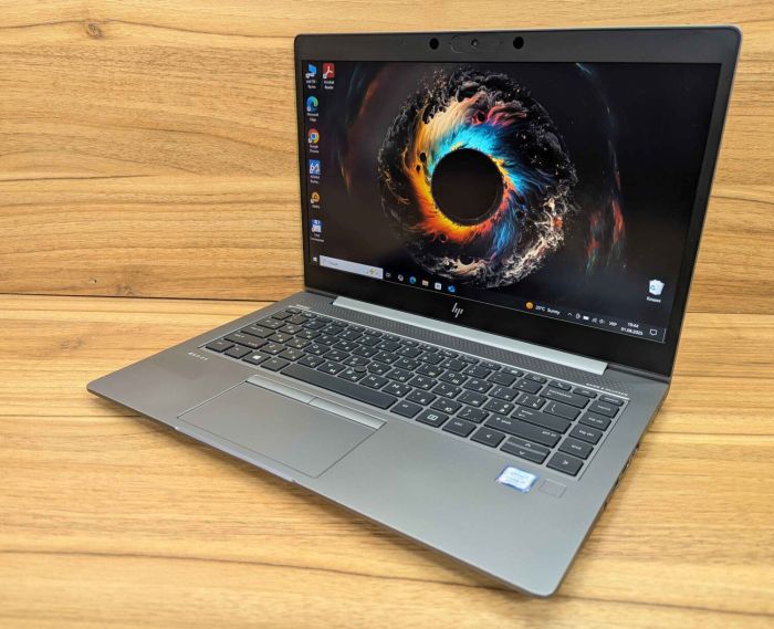 Мобільна робоча станція HP zBook 14u G6 / 14" (1920x1080) IPS / Intel Core i7-8565U (4 (8) ядра по 1.8 - 4.6 GHz) / 16 GB DDR4 / 512 GB SSD / AMD Radeon Pro WX 3200, 4 GB GDDR5, 128-bit / WebCam / TouchID / Windows 10 б/в - зображення 5