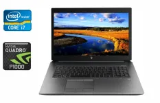 Мобільна робоча станція Б-клас HP zBook 17 G5 / 17.3" (1920x1080) IPS / Intel Core i7-8850H (6 (12) ядер по 2.6 - 4.3 GHz) / 32 GB DDR4 / 512 GB SSD / nVidia Quadro P1000, 4 GB GDDR5, 256-bit / WebCam / Fingerprint б/в