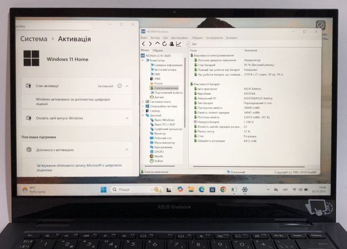 Ультрабук-трансформер Asus VivoBook Go 14 Flip TP1400KA / 14" (1920x1080) IPS Touch / Intel Celeron N4500 (2 ядра по 1.1 - 2.8 GHz) / 4 GB DDR4 / 128 GB SSD / Intel UHD Graphics / WebCam / Win 11 Home б/в - зображення 11