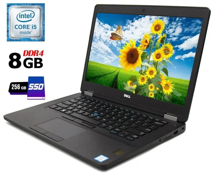 Ноутбук Dell Latitude E5470 / 14" IPS / Core i5-6440HQ (4 ядра по 2.6-3.5GHz) / 8GB DDR4 / 256GB SSD / HD Graphics 530 / WebCam б/в - зображення 1