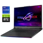 Ігровий ноутбук Б-класу Asus ROG Strix G18 G814JZ / 18" (2560x1600) IPS / Intel Core i9-13980HX (24 (32) ядра по 2,2 - 5,5 ГГц) / 32 ГБ DDR5 / 512 ГБ SSD NVMe / nVidia GeForce RTX 4080, 12 ГБ GDDR6, 192-біт / WebCam б/в