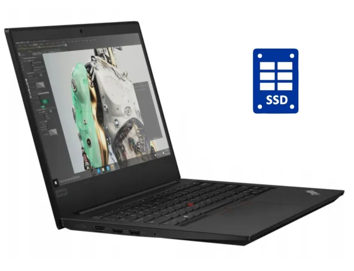 Ультрабук Lenovo ThinkPad E490 / 14" (1920x1080) IPS / Intel Core i3-8145U (2 (4) ядра по 2.1 - 3.9 GHz) / 8 GB DDR4 / 256 GB SSD / Intel UHD Graphics / WebCam / Win 10 Pro б/в - зображення 1