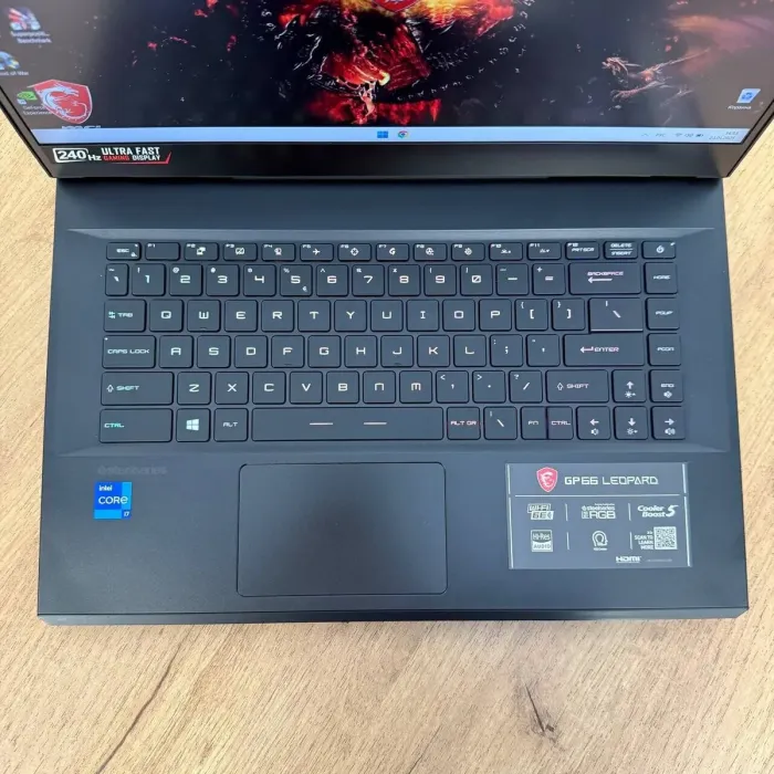 Ігровий ноутбук MSI GP66 Leopard 11UG / 15.6" (1920x1080) IPS / Intel Core i7-11800H (8 (16) ядер по 1.9 - 4.6 GHz) / 16 GB DDR4 / 1000 GB SSD / nVidia GeForce RTX 3070, 8 GB GDDR6, 256-bit / WebCam б/в - зображення 7