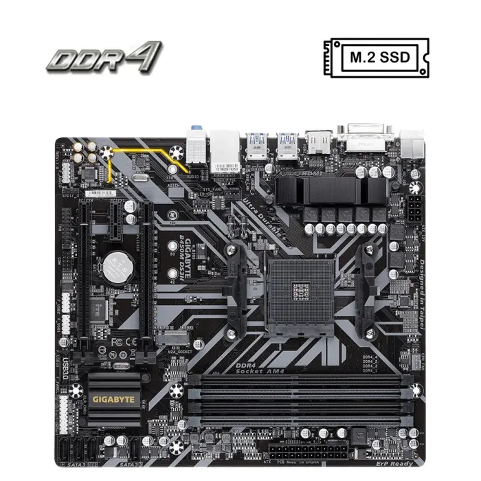 Материнська плата Gigabyte B450M DS3H / Socket AMD AM4 / USB 3.2 - зображення 1