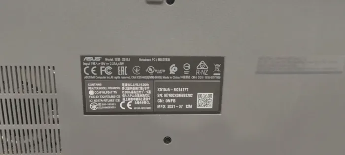 Ультрабук Asus X515J / 15.6" (1920x1080) IPS / Intel Core i3-1005G1 (2 (4) ядра по 1.2 - 3.4 GHz) / 8 GB DDR4 / 512 GB SSD / Intel UHD Graphics / WebCam б/в - зображення 8