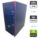 Комп'ютер Fujitsu Esprimo P758 E85 Tower / Intel Core i5-8400 (6 ядер по 2,8 - 4,0 ГГц) / 16 ГБ DDR4 / 256 ГБ SSD / nVidia Quadro M2000, 4 ГБ GDDR5, 128-біт б/в