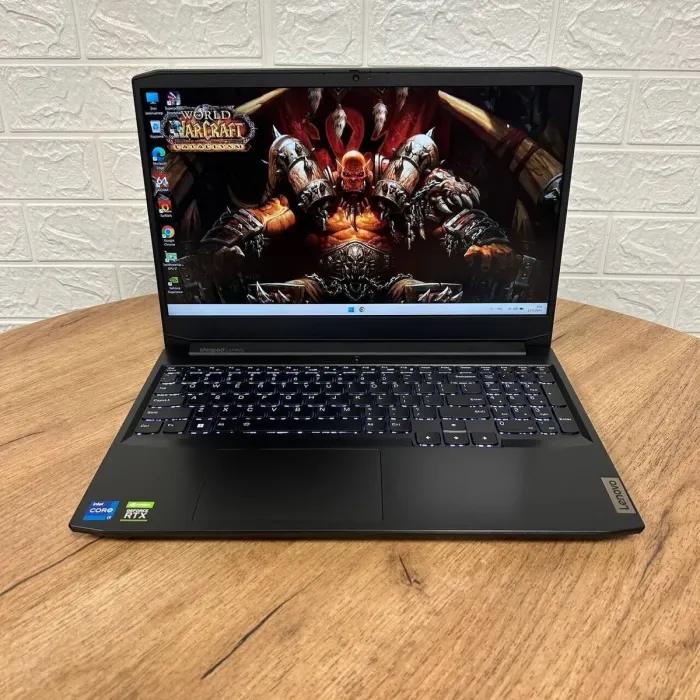 Ігровий ноутбук Б-клас Lenovo IdeaPad Gaming 3 15IHU6 / 15.6" (1920x1080) IPS / Intel Core i7-11370H (4 (8) ядра по 3.0 - 4.8 GHz) / 8 GB DDR4 / 256 GB SSD + 1000 GB HDD / nVidia GeForce RTX 3050, 4 GB GDDR6, 128-bit / WebCam б/в - зображення 2