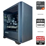 Ігровий ПК Montech Air 100 Lite Tower NEW / AMD Ryzen 5 7500F NEW (6 (12) ядер по 3.7 - 5.0 GHz) / 16 GB DDR5 NEW / 1000 GB SSD NEW M.2 / AMD Radeon RX 5700 XT, 8 GB GDDR6, 256-bit / 750W NEW / HDMI б/в
