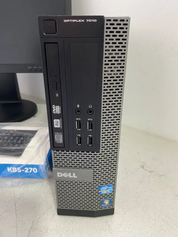 Комплект ПК: комп'ютер Dell OptiPlex 7010 SFF / Intel Core i5-3470 (4 ядра по 3.2 - 3.6 GHz) / 8 GB DDR3 / 240 GB SSD / AMD Radeon HD 7470, 1 GB GDDR3, 64-bit / DVD-ROM + Монітор Б-клас LG 23MB35PY-B / 23" (1920x1080) IPS б/в - зображення 3
