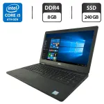 Ноутбук Dell Latitude E5580 / 15.6" (1920x1080) IPS / Intel Core i5-6200U (2 (4) ядра по 2.3 - 2.8 GHz) / 8 GB DDR4 / 240 GB SSD / Intel HD Graphics 520 / WebCam б/в