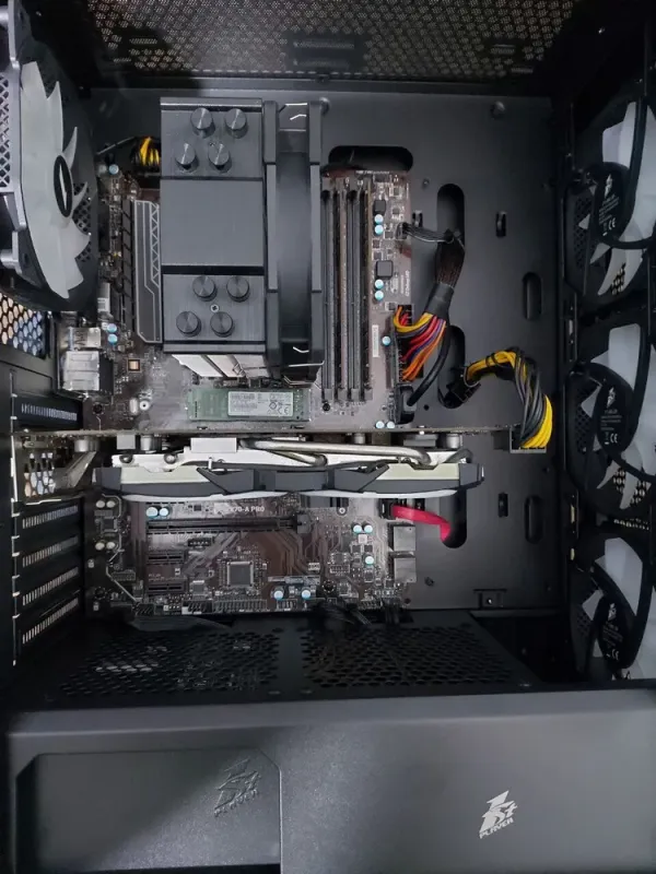 Ігровий ПК 1stPlayer X5 Firebase Tower / Intel Xeon E3-1240 v6 (аналог Intel Core i7-6700) (4 (8) ядер по 3.7 - 4.1 GHz) / 16 GB DDR4 / 128 GB SSD M.2 + 512 GB SSD / AMD Radeon RX 580, 8 GB GDDR5, 256-bit / 500W б/в - зображення 5