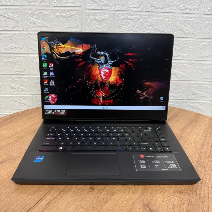 Ігровий ноутбук MSI GP66 Leopard 11UG / 15.6" (1920x1080) IPS / Intel Core i7-11800H (8 (16) ядер по 1.9 - 4.6 GHz) / 16 GB DDR4 / 1000 GB SSD / nVidia GeForce RTX 3070, 8 GB GDDR6, 256-bit / WebCam б/в - зображення 2