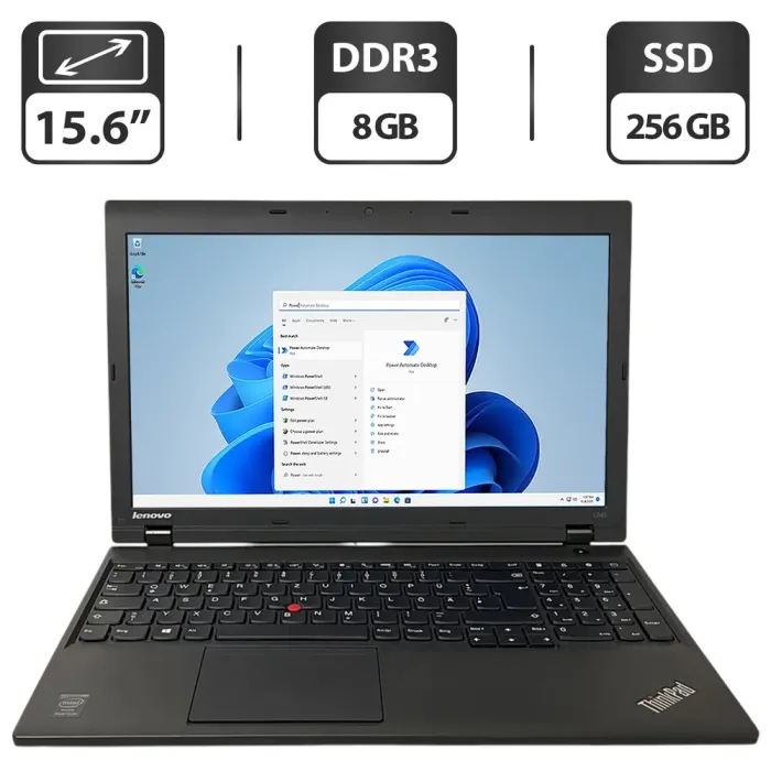 Ноутбук Lenovo ThinkPad L540 / 15.6" (1366x768) TN / Intel Core i5-4210M (2 (4) ядра по 2.6 - 3.2 GHz) / 8 GB DDR3 / 256 GB SSD / Intel HD Graphics 4600 / WebCam б/в - зображення 1