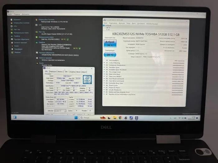 Ноутбук-трансформер Dell Inspiron 7586 2 in 1 / 15.6" (3840x2160) IPS Touch / Intel Core i7-8565U (4 (8) ядра по 1.8 - 4.6 GHz) / 16 GB DDR4 / 512 GB SSD / nVidia GeForce MX 150, 2 GB GDDR5, 64-bit / WebCam / HDMI б/в - зображення 7