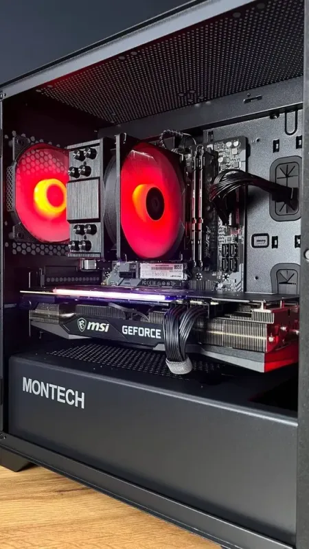 Збірка під замовлення: ігровий ПК Montech Air 100 ARGB Tower / AMD Ryzen 5 8400F (6 (12) ядер по 4.2 - 4.7 GHz) / 16 GB DDR5 / 512 GB SSD M.2 / nVidia GeForce RTX 3060 Ti, 8 GB GDDR6, 256-bit / 650W б/в - зображення 8