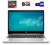 Ноутбук HP ProBook 455R G6 / 15.6" (1366x768) TN / AMD Ryzen 3 3200U (2 (4) ядра по 2.6 - 3.5 GHz) / 8 GB DDR4 / 128 GB SSD / AMD Radeon Vega 3 Graphics / WebCam / HDMI б/в