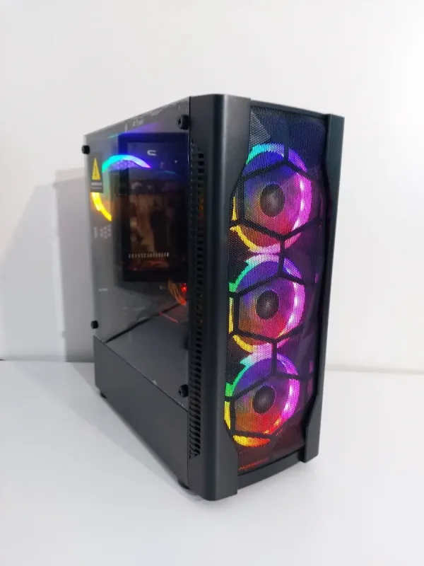 Ігровий ПК 1stPlayer D4-4R1-WH Tower / Intel Core i7-7700 (4 (8) ядра по 3.6 - 4.2 GHz) / 32 GB DDR4 / 512 GB SSD M.2 + 1000 GB SSD / AMD Radeon RX 5700 XT, 8 GB GDDR6, 256-bit / 600W б/в - зображення 2