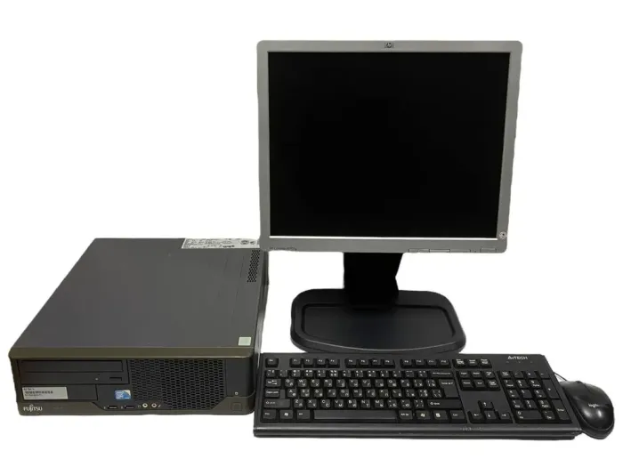 Комплект ПК: комп'ютер Б-клас Fujitsu Esprimo E5730 SFF / Intel Core 2 Duo E8500 (2 ядра по 3.16 GHz) / 4 GB DDR2 / 160 GB HDD / Intel Graphics / DVD-ROM + Монітор Б-клас HP Compaq LA1951g / 19" (1280x1024) TN / VGA б/в - зображення 3