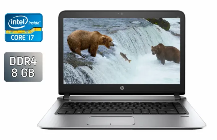 Ультрабук HP ProBook 440 G3 / 14" (1920x1080) IPS / Intel Core i7-6500U (2 (4) ядра по 2.5 - 3.1 GHz) / 8 GB DDR4 / 240 GB SSD / Intel HD Graphics 520 / WebCam / Fingerprint / Windows 10 б/в - зображення 1