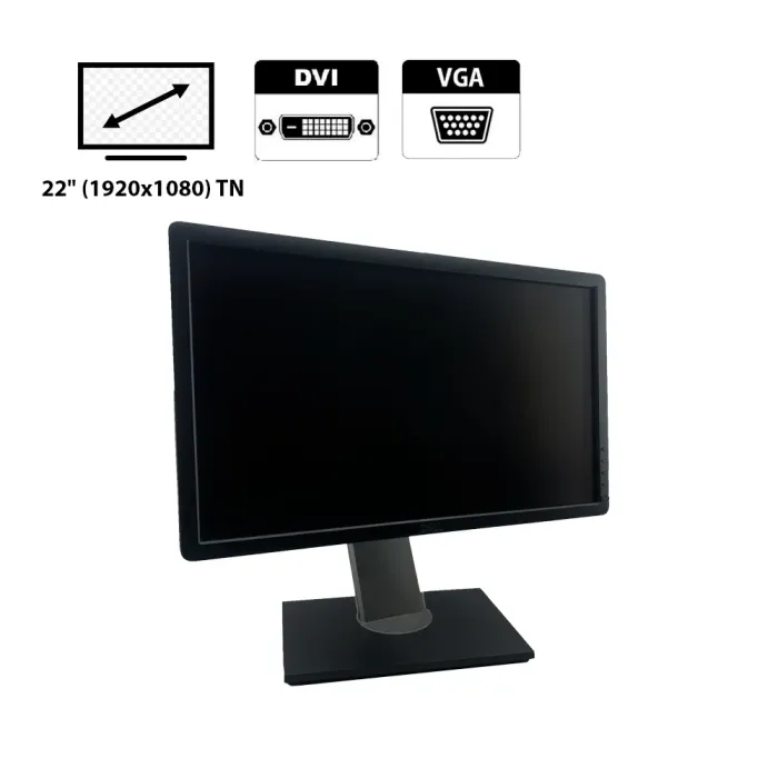 Монітор Широкоформатний  Dell P2212H / 22" (1920x1080) TN / DVI, VGA, USB-Hub б/в - зображення 1