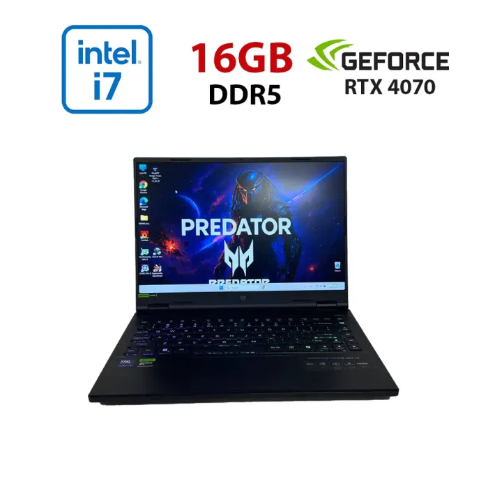 Ігровий ноутбук Acer Predator Helios Neo 14 PHN14-51 / 14" (2560x1600) IPS / Intel Core Ultra 7 155H (16 (22) ядер по 1,4 - 4,8 ГГц) / 16 ГБ DDR5 / 1000 ГБ SSD NVMe / nVidia GeForce RTX 4070, 8 ГБ GDDR6, 128-біт / WebCam б/в - зображення 1