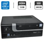 Комп'ютер Terra SFF / Intel Core i3-6320 (2 (4) ядра по 3.90 GHz) / 12 GB DDR4 / 240 GB SSD / Intel HD Graphics 530 / DVD-ROM / Windows 10 Pro б/в