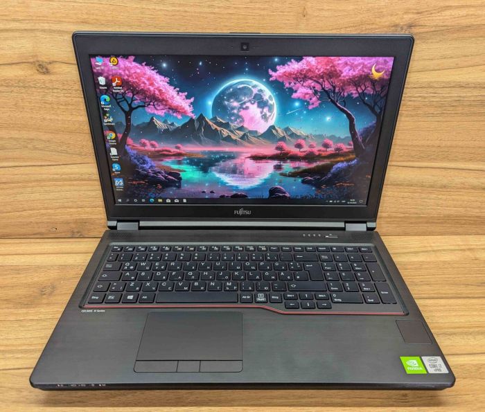 Мобільна робоча станція Fujitsu Celsius H7510 / 15,6" (1920x1080) IPS / Intel Core i7-10850H (6 (12) ядер по 2,7 - 5,1 ГГц) / 32 ГБ DDR4 / 512 ГБ SSD / nVidia Quadro T1000, 4 ГБ GDDR5, 128-біт / 4G / WebCam / Windows 10 б/в - зображення 2