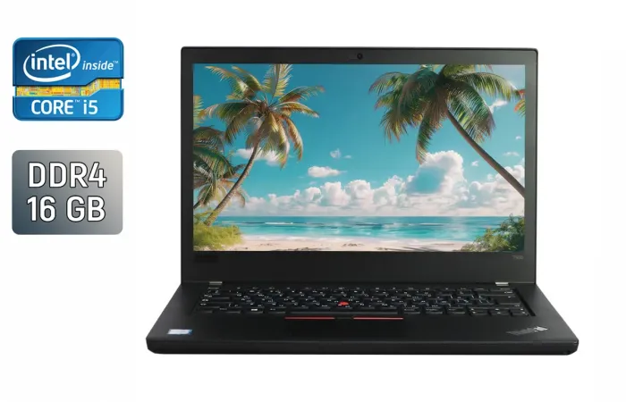 Ноутбук Lenovo ThinkPad T480 / 14" (1920x1080) IPS / Intel Core i5-8350U (4 (8) ядра по 1.7 - 3.6 GHz) / 16 GB DDR4 / 250 GB SSD / Intel UHD Graphics 620 / HDMI / WebCam б/в - зображення 1