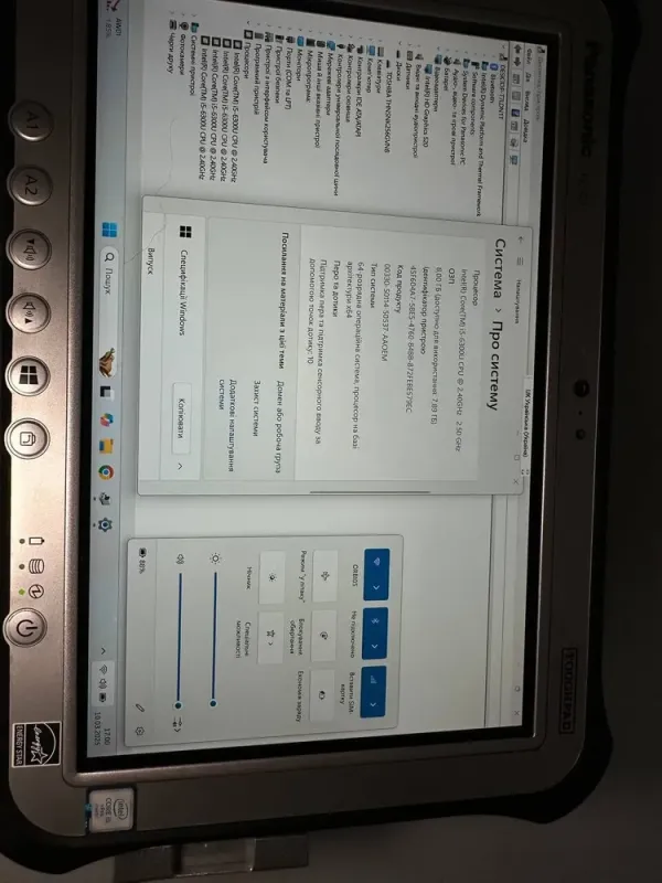 Планшет Panasonic Toughpad FZ-G1 MK3 / 10.1" (1920x1080) TN Touch / Intel Core i5-6300U (2 (4) ядра по 2.4 - 3.0 GHz) / 8 GB DDR3 / 256 GB SSD / Intel HD Graphics 520 / WebCam б/в - зображення 5
