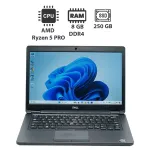 Ноутбук Dell Latitude 5495 / 14" (1920x1080) IPS / AMD Ryzen 5 PRO 2500U (4 (8) ядра по 2.0 - 3.6 GHz) / 8 GB DDR4 / 250 GB SSD / AMD Radeon RX Vega 8 Graphics / WebCam б/в