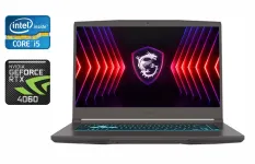 Ігровий ноутбук MSI Thin 15 B13vf / 15.6" (1920x1080) IPS / Intel Core i5-13420H (8 (12) ядер по 3,4 - 4,6 ГГц) / 16 ГБ DDR4 / 512 ГБ SSD / nVidia GeForce RTX 4060, 8 ГБ GDDR6, 128-bit / WebCam / HDMI б/в