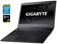 Ігровий ультрабук Б-клас Gigabyte Aero 14 / 14" (2560x1440) IPS / Intel Core i7-7700HQ (4 (8) ядра по 2.8 - 3.8 GHz) / 16 GB DDR4 / 512 GB SSD / nVidia GeForce GTX 1060, 6 GB GDDR5, 192-bit / WebCam б/в